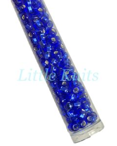 6/0 Czech Seed Beads  - Silver Lined Sapphire (Color #37050) 20 Gram Tube