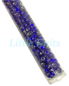 6/0 Czech Seed Beads  - Silver Lined Cobalt (Color #37100) 20 Gram Tube