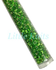 6/0 Czech Seed Beads  - Silver Lined Light Green (Color #57430) 20 Gram Tube
