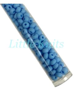 6/0 Czech Seed Beads  - Matte Light Blue (Color #63020M) 20 Gram Tube