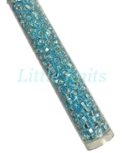 6/0 Czech Seed Beads  - Silver Lined Light Aqua (Color #67000) 20 Gram Tube