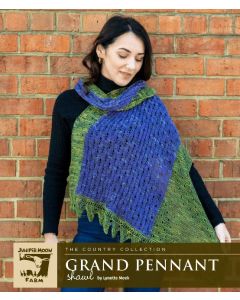 A Juniper Moon Farm Damask Pattern - Grand Pennant Shawl - Free with Purchases of 4 Skeins of Damask (Print Pattern) 