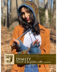 A Juniper Moon Bluefaced Leicester Pattern - Dimity Bonnet and Fingerless Mitts (PDF File)