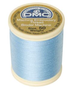 DMC Machine Embroidery Thread, Size 50 - Light Silky Blue (Color #3325)