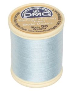DMC Machine Embroidery Thread, Size 50 - Lightest Aqua (Color #775)