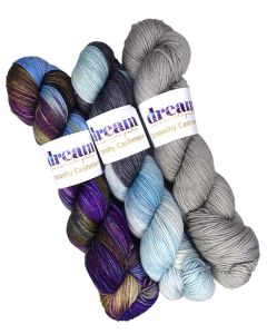 Dream in Color Smooshy with Cashmere One of a Kind Bag - Amethyst and Blue Lace Agate (3 skeins)