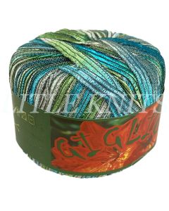 Knitting Fever Giglio - Gorgeous Aqua Blues & Greens w/ Occasional Silver (Color #37) - 10 SKEIN BAG