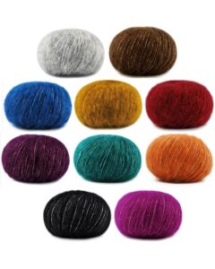 Jody Long Glam Haze - MYSTERY BAG (TEN Skeins, 4,3,3 Color Split) - Each bag will be different than the pic