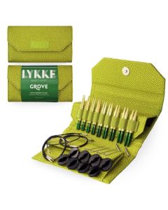 LYKKE Grove 3.5 Inch Interchangeable Circular Knitting Needle Set in Green Basketweave Case on sale and ships free at LIttle Knits
