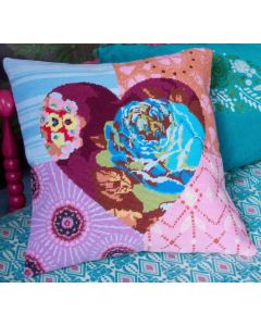 Anchor Living Needlepoint Tapestry Kit - Heartbeat Cushion by Anna Maria Horner.  40% off sale at Little Knits.