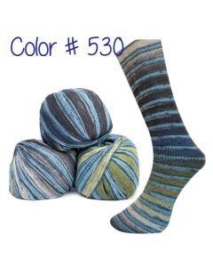 Lungauer Sockenwolle Seide - Beautifully Moody Stripes (Color #530)