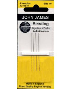 John James Beading Needles - Size #10 on sale at Little Knits