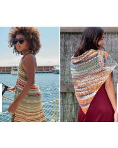 A Katia Cotton Cashmere Pattern - Crochet Shawl & Knit Kid's Dress (PDF)