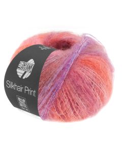 Lana Grossa SilkHair Prints - Pink Streamers (Color #409)