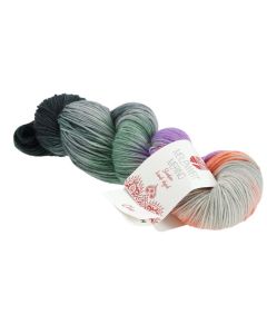 Lana Grossa Meilenweit Merino Hand-Dyed Limited Edition - Char (Color #618) - 100 GRAMS