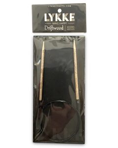 LYKKE Driftwood 16 Inch Circular Wooden Needle - US 0 (2mm)
