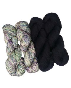 Malabrigo Ultimate Sock One of a Kind Mixed Bag - Onyx and Opal (4 Skeins)