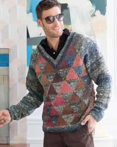 Man's Raglan Pullover (Free Download with Noro Kagayaki Purchase of 5 or more skeins)
