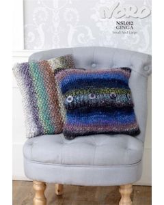 A Noro Ginga Pattern - Cable and Moss Stitch Cushions (PDF)