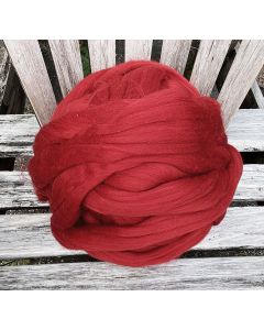Brown Sheep Superwash Wool Roving - Jewel Red - One Pound Bag