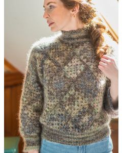 A Berroco Tiramisu Crochet Pattern Rena Sweater sale at Little Knits
