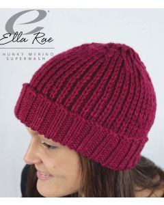 Ribbed Beanie - FREE WITH PURCHASES OF 2 SKEINS OF CHUNKY MERINO SUPERWASH