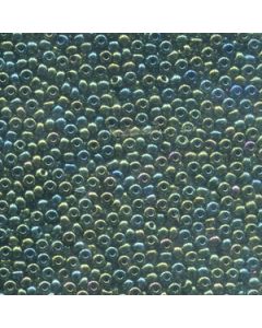 6/0 Czech Seed Beads - Green Iris (Color #59155) - 6 String Hanks, 76 Grams/970 Beads