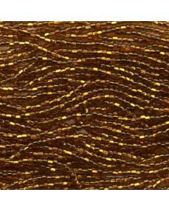 6/0 Czech Seed Beads - Topaz Silver Lined (Color #17090) - 6 String Hanks, 70 Grams/900 Beads