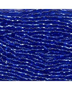 6/0 Czech Seed Beads - Sapphire Silver Lined (Color #37050) - 6 String Hanks, 65 Grams/830 Beads