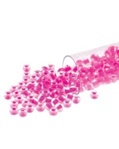 6/0 Czech Seed Beads  - Neon Pink Lined Crystal (Color #08777) 20 Gram Tube