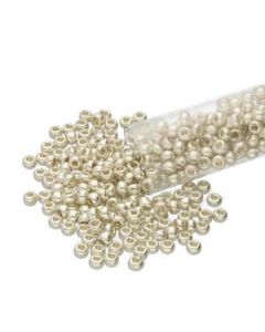 6/0 Czech Seed Beads  - Silver Metallic (Color #18302) 20 Gram Tube