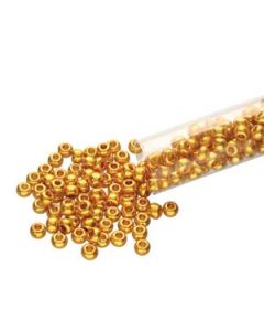 6/0 Czech Seed Beads  - Gold Metallic (Color #18389) 20 Gram Tube