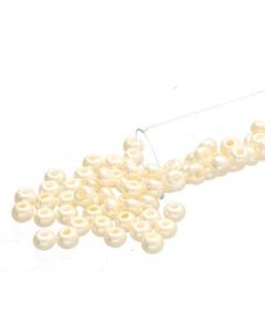 6/0 Czech Seed Beads  - Light Eggshell (Color #46113) 20 Gram Tube