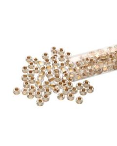 6/0 Czech Seed Beads  - Bronze Lined Crystal (Color #68106) 20 Gram Tube