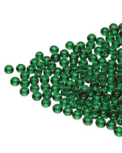 6/0 Czech Seed Beads - Dark Green Transparent (Color #50150) - 6 String Hanks, 68 Grams/870 Beads