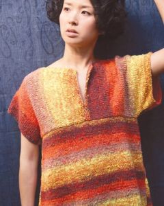 Short Sleeve Pullover (Free Download with Noro Kagayaki Purchase of 5 or more skeins)