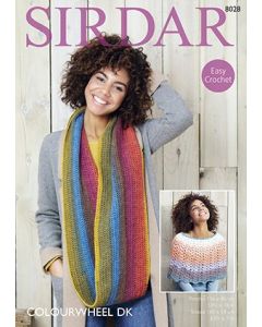 Crochet Snood & Poncho #8028 - Free with orders of $30 or More/One Free Gift Per Person/Purchase Please