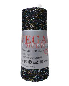 Skacel Vegas Color - Black Multi Metallic (Color #115) - FULL BAG SALE (5 Skeins)