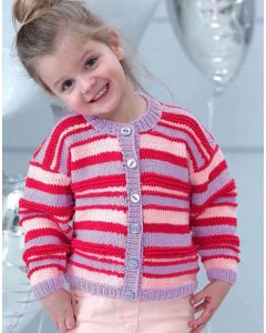 Striped Cardigan - Free with Purchases of 3 Skeins of Babe Softcotton Worsted (PDF File)