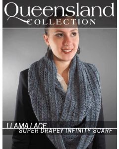 A Queensland Llama Lace Pattern - Super Drapey Infinity Scarf (PDF)