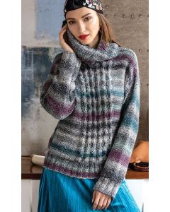 A Noro Silk Garden Pattern Turtleneck Pullover knitting pattern on sale at Little Knits