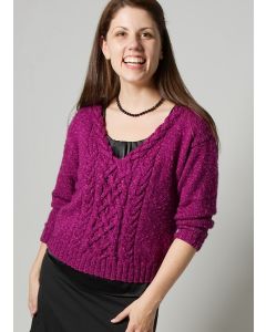 A SimpliWorsted Pattern - Urban Silk Cabled V Sweater - FREE LINK IN DESCRIPTION, NO NEED TO ADD TO CART