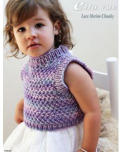 An Ella Rae Chunky Merino Superwash Pattern - Double Moss Stitch Vest (PDF)
