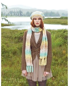 A Louisa Harding Tulla Tweed Pattern - Violet Beret & Scarf - Free with Purchases of 2 Skeins of Tulla Tweed (Print Pattern) 