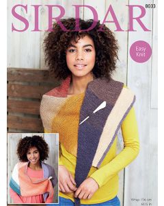 Sirdar Colourwheel Wrap - Pattern #8033 (PDF File) - Free with orders of $15 or More/Please Add To cart/One Free Gift Per Person/Purchase Please
