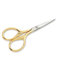 Premax 3 1/2" Gold Handle Lions Tail Embroidery Scissors